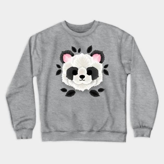 Panda of leaves Crewneck Sweatshirt by NemiMakeit